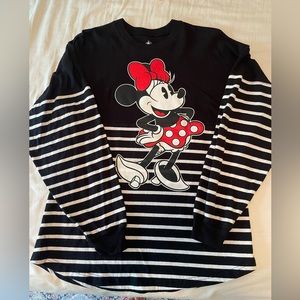 Disney spirit jersey back striped Minnie Mouse size m